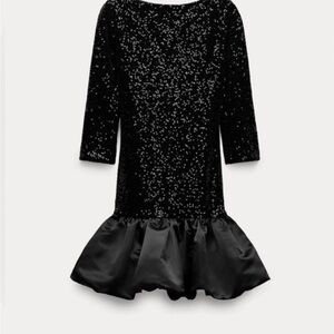 Zara Black Sequin Dress